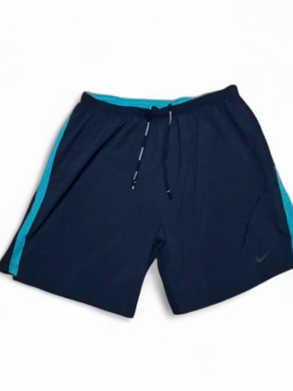 Nike Dri-Fit Navy Blue Athletic Shorts with Side Stripes